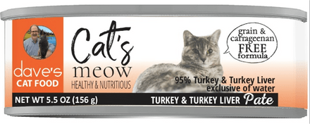 Dave's Cat’s Meow 95% Turkey & Turkey Liver Paté